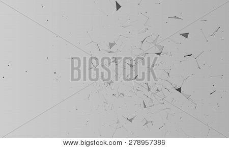 Abstract Vector Background. Abstract Polygonal Background. Plexus Effect. Vector Illustration.