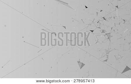 Abstract Vector Background. Abstract Polygonal Background. Plexus Effect. Vector Illustration.