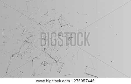 Abstract Vector Background. Abstract Polygonal Background. Plexus Effect. Vector Illustration.