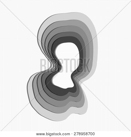 3D Color Texture Vector Background. Smooth Origami Art Shape Paper Cut. Pleasant Colors. Vector Illu