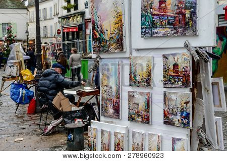 Editorial Picture Of Sacre Coeur Montmartre In Paris City, Taken 25 12 2018