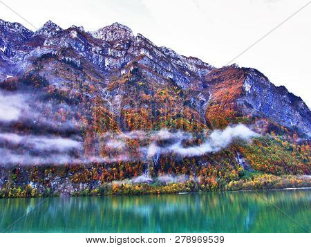 Rocky Peak Stockli In The Glarus Alps Mountain Range And Above Lake Klontalersee - Canton Of Glarus,