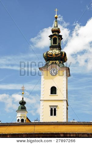 ทาวเวอร์ของโบสถ์ st. Mary ซาเกร็บ (โครเอเชีย)