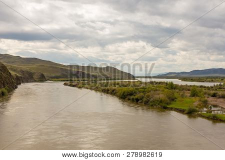 Beautiful Landscape. Selenga River Buryatia Siberia Russia
