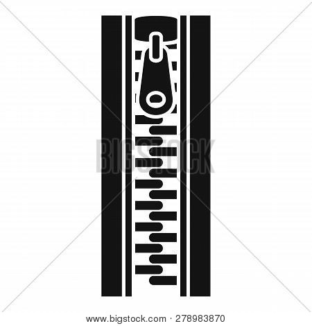 Closed Zipper Icon. Simple Illustration Of Closed Zipper Vector Icon For Web Design Isolated On Whit
