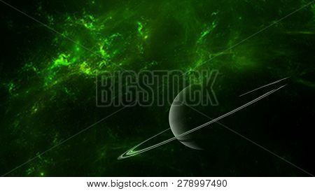 Planets And Galaxy, Cosmos,  Physical Cosmology, Science Fiction Wallpaper. Beauty Of Deep Space. Bi
