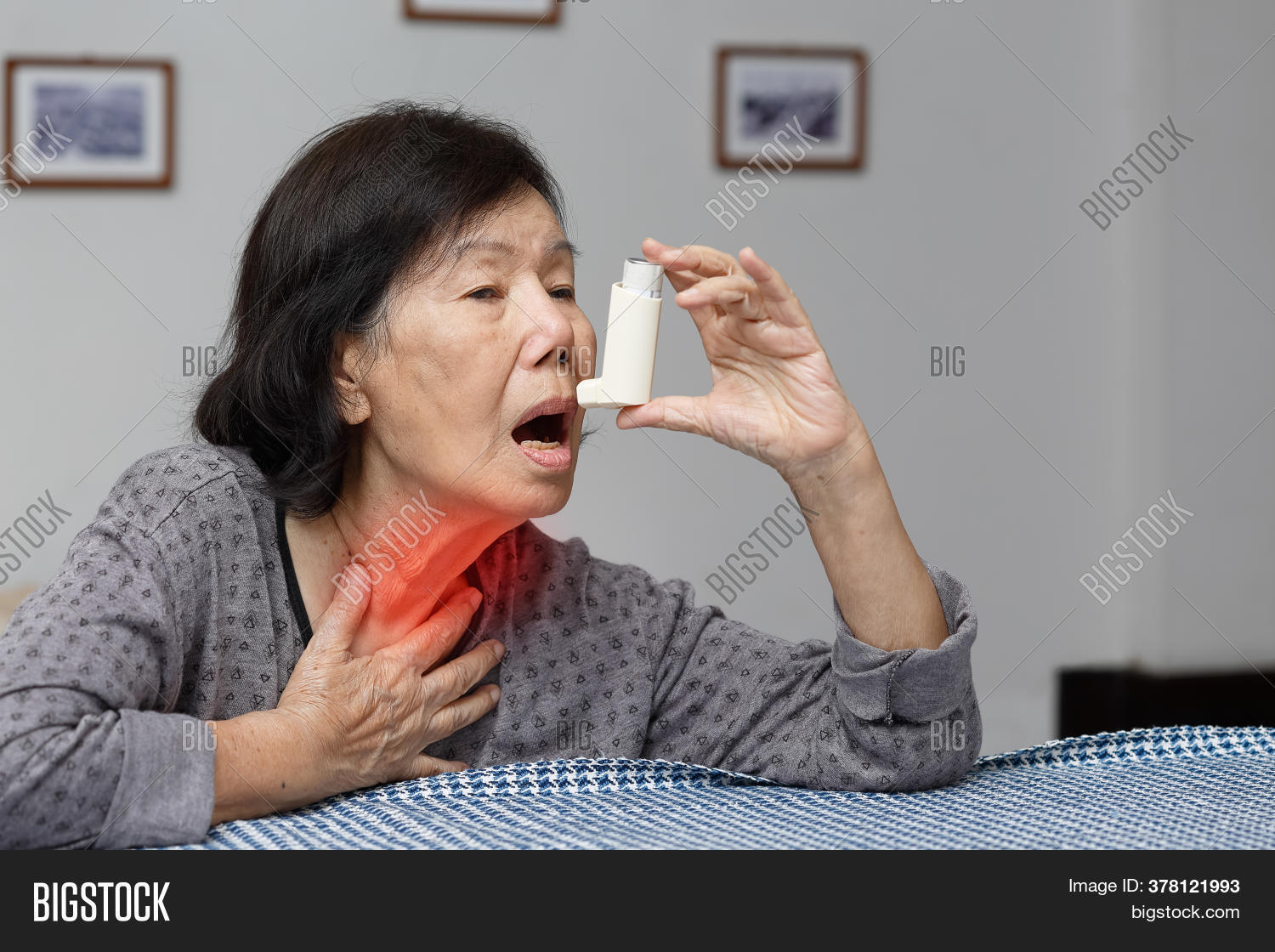 Elderly Woman Choking Image & Photo (Free Trial) Bigstock