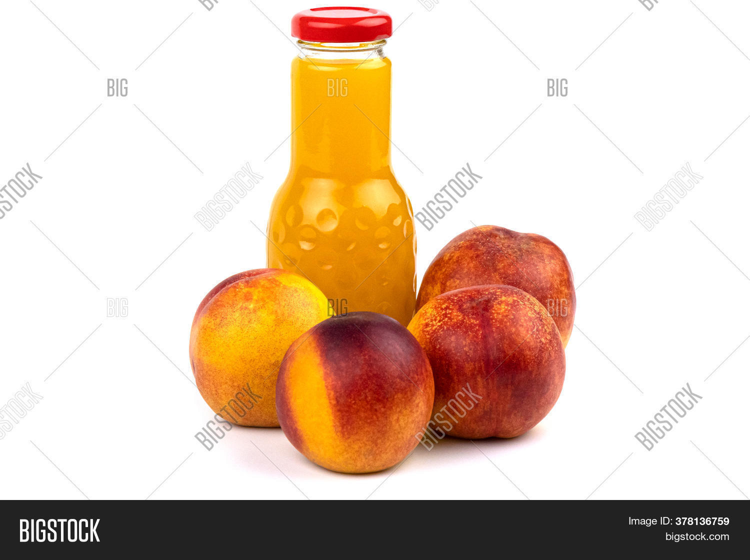 Bottle Nectarine Juice Image & Photo (Free Trial) Bigstock