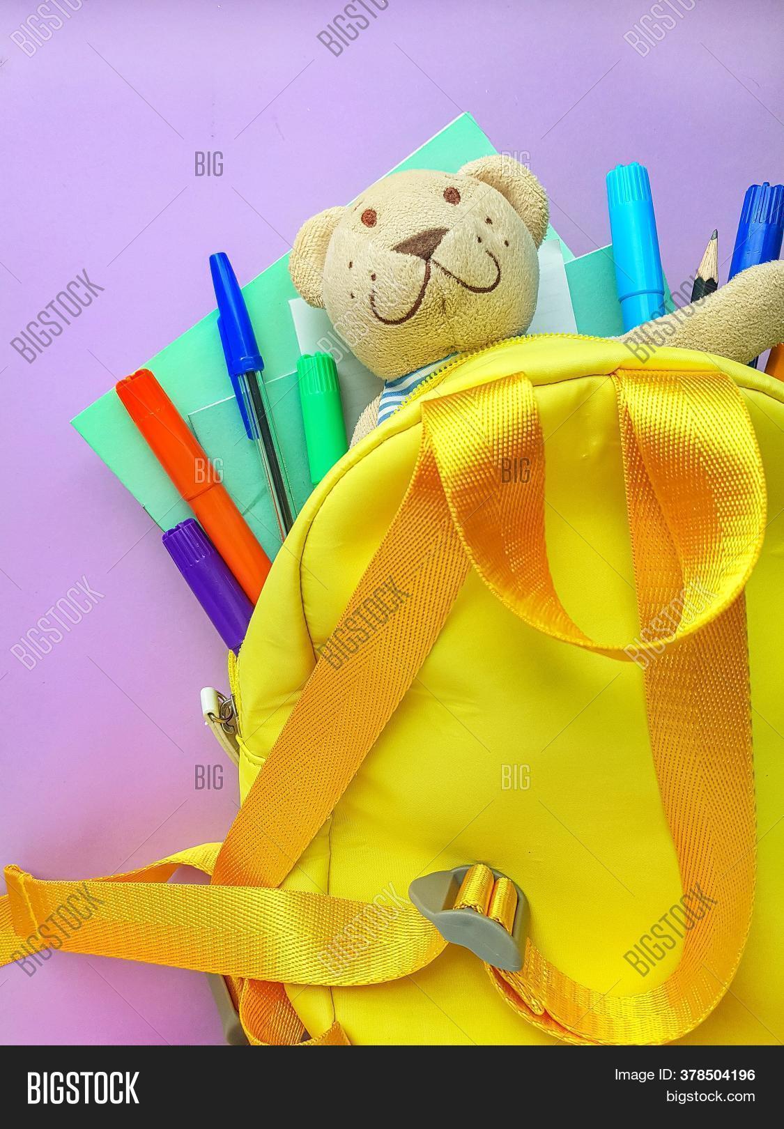 School Yellow Backpack Image & Photo (Free Trial) Bigstock