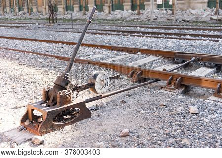 Canfranc, Spain - May 1, 2019 : Watch In The Abandoned Railway Station Of Canfranc Huesca Spain