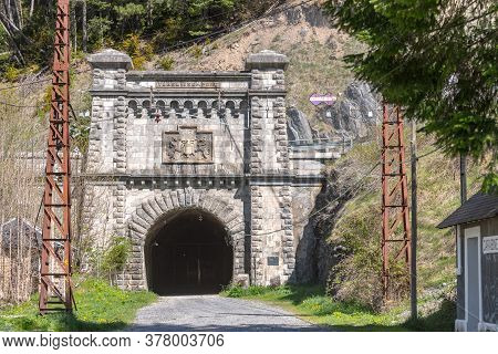 Canfranc, Spain - May 1, 2019 : Watch In The Abandoned Railway Station Of Canfranc Huesca Spain