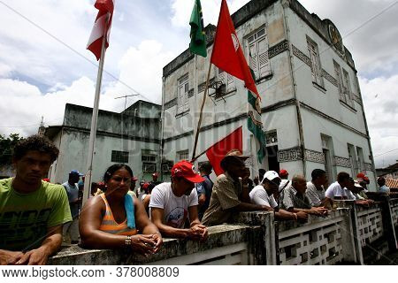 Itajuipe, Bahia / Brazil - January 11 2012: Member Of The Landless Movement - Mst - Visas During A D