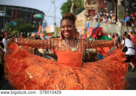 Salvador, Bahia / Brazil - January 24, 2016: Member Of The Rancho Do Boi Cultural Group Of Folklore 