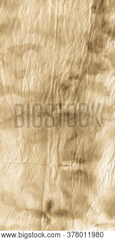 Ripped Parchment. Orange Dyed Canvas. Paper Parchment Watercolor Canvas. Beige Ivory. Rough Dyed Pri