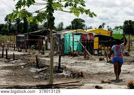 Eunapolis, Bahia / Brazil - January 12, 2011: Member Of The Landless Movement - Mst - Viewed Campgro