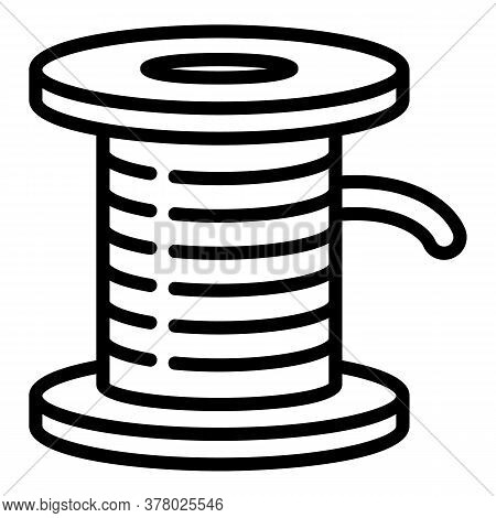 Wood Coil Icon. Outline Wood Coil Vector Icon For Web Design Isolated On White Background