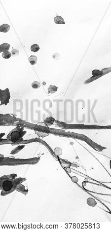 Triangular Design Elements Background. Childish Monochrome Aquarelle Texture. Triangular Design Elem