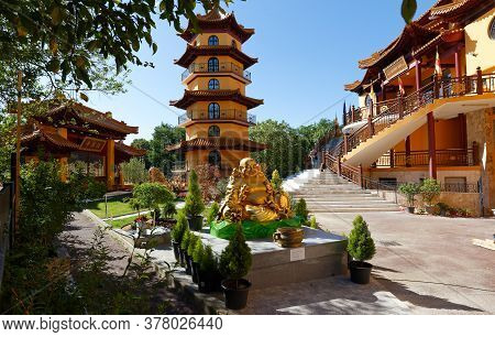 Evry, France-july 21, 2020 : Khanh Anh Is The Biggest Buddhist Pagoda In Europe. It's Located In Evr