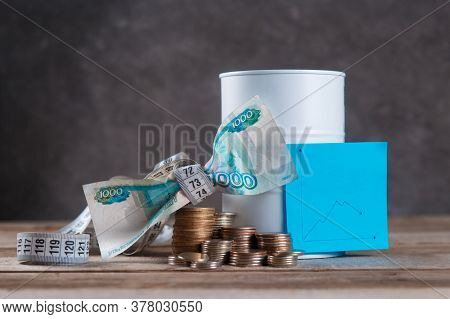 Financial Crisis Of Oil. Currency Decline And Deterioration In Living Standards