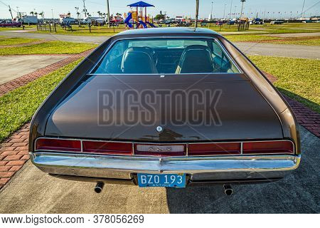 Daytona Beach, Fl / Usa - March 25, 2018: Brown 1970 American Motos Amx Muscle Car At The Spring 201