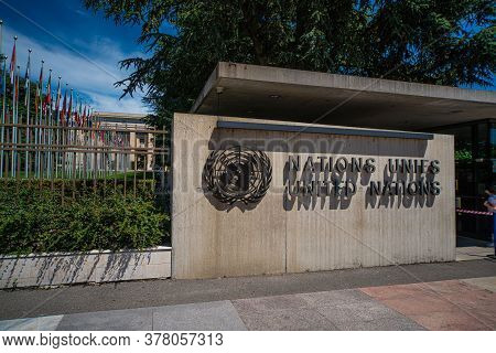 The United Nations In Geneva - City Of Geneva, Switzerland - July 9, 2020
