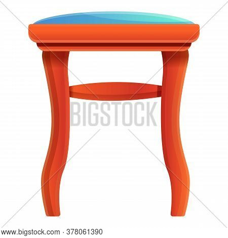 Dressing Room Backless Chair Icon. Cartoon Of Dressing Room Backless Chair Vector Icon For Web Desig