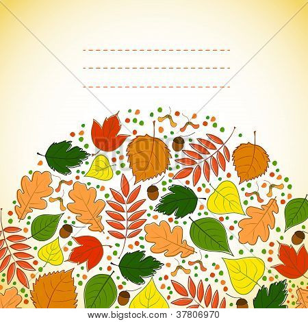 Herbst Hintergrund fÃ¼r Nachrichten mit BlÃ¤ttern