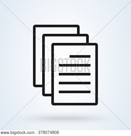 Office Document. Vector Simple Modern Icon Design Illustration.