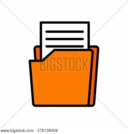 Folder With Documents Vector Design Template Illustration