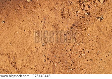 Top View Of Red Soil In Israel