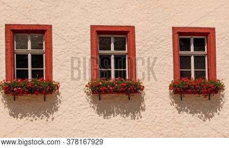 Three Windows Of The Townhall Of Markredwitz