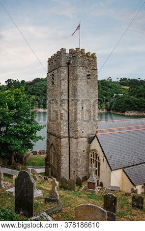 26 July 2018 - Dartmouth, Devon, Uk:  St Petrox Church At The Mouth Of The River Dart Is The Oldest 