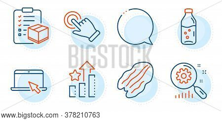 Pecan Nut, Search Statistics And Ranking Stars Signs. Speech Bubble, Touchscreen Gesture And Portabl