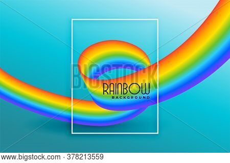 Modern Rainbow Wave Abstract Background Vector Design Illustration