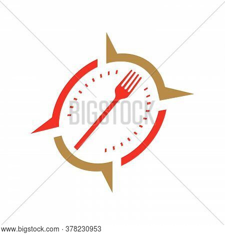 Food Blogging Vlogging Traveling Logo Design Vector Stock Illustration