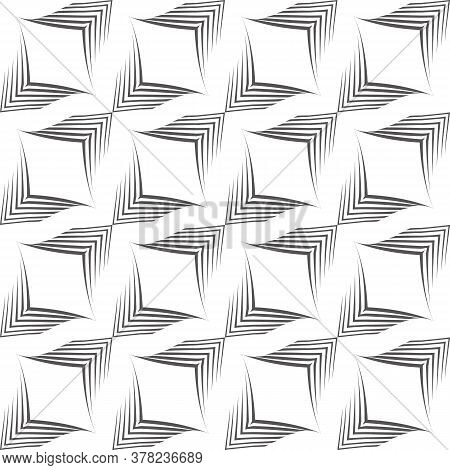 Seamless Vector Pattern Of Uneven Lines Drawn By A Pen In The Form Of Corners.geometric Pattern, Tex