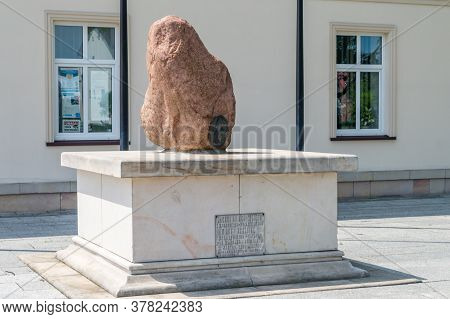 Narol, Poland - June 12, 2020: Jan Iii Sobieski Monument In Narol.