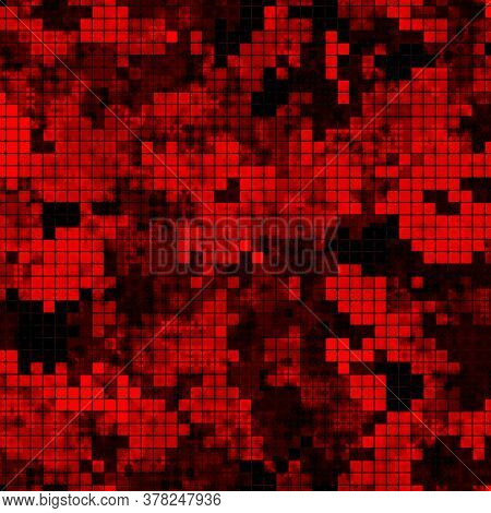 Military Camouflage Seamless Pattern. Urban Digital Pixel Style.