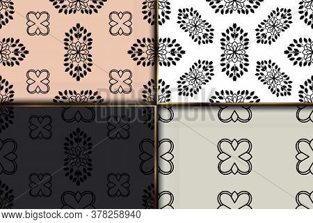 Vector Ornament Decor. Baroque Background Textures.victorian Fabric Tilevector Ornament Decor. Baroq