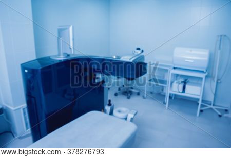 Ophthalmic Laser System In Eye Surgery Clinic. Laser Treatmnet For Myopia
