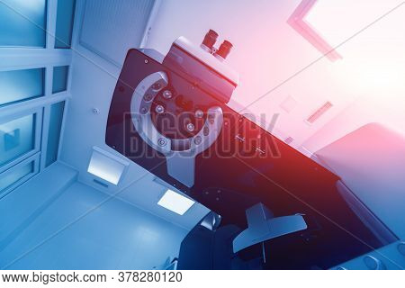 Ophthalmic Laser System In Eye Surgery Clinic. Laser Treatmnet For Myopia