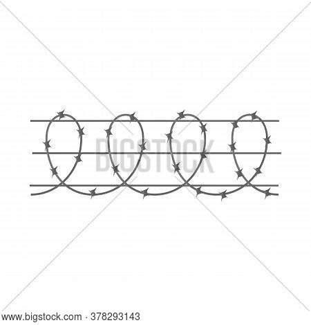 Isolated Object Of Barbwire And Wire Logo. Web Element Of Barbwire And Fence Stock Symbol For Web.