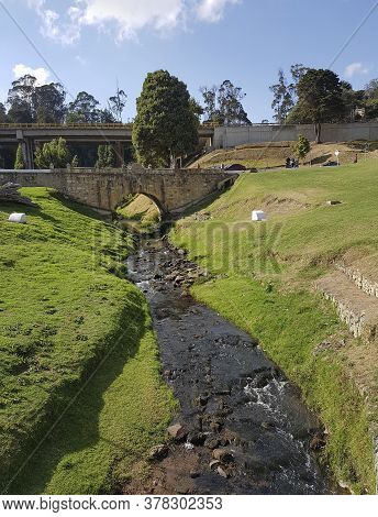 Sunny Scenery Around The Puente De Boyaca In Colombia