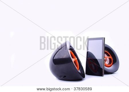 MP3-Player mit Lautsprechern