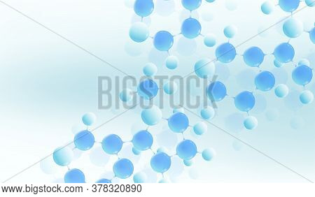 Molecular 3d Vector Structure Molecule Or Atom. Scientific Vector Illustration For Science Or Medica