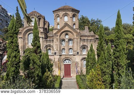 Thessaloniki, Greece - September 22, 2019: Ancient Byzantine Church Of Panagia Chalkeon In The Cente