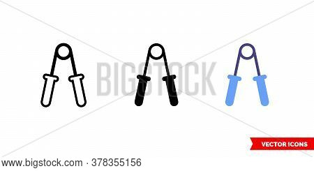 Espander Icon Of 3 Types. Isolated Vector Sign Symbol.