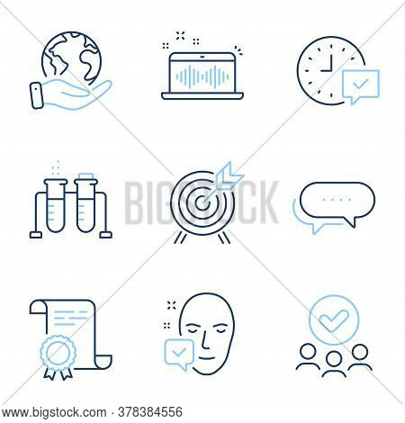 Select Alarm, Archery And Music Making Line Icons Set. Diploma Certificate, Save Planet, Group Of Pe