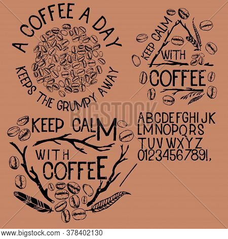 Font Alphabet Script Typeface Handcrafted Handwritten Vector Label Design Old Style.shadow Effect.vi