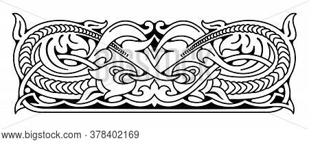 Ethnic Ornamental Vintage Border. Vector Abstract Illustration